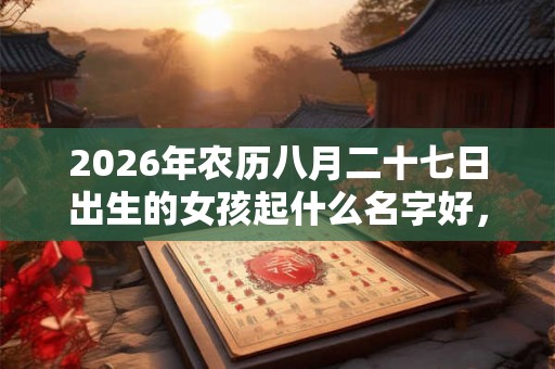 2026年农历八月二十七日出生的女孩起什么名字好，好名字起名推荐