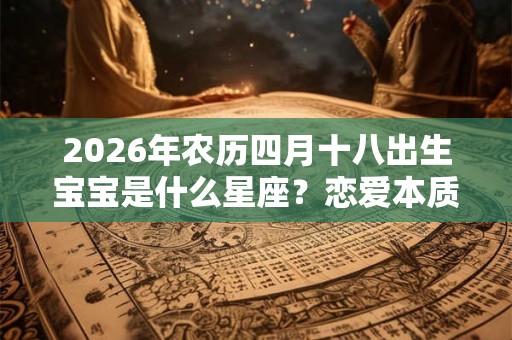 2026年农历四月十八出生宝宝是什么星座?恋爱本质是什么? 2026年农历四月十八出生宝宝是什么星座?恋爱本质是什么?