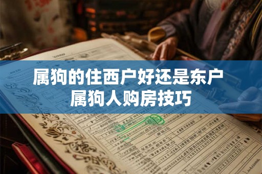 属狗的住西户好还是东户 属狗人购房技巧