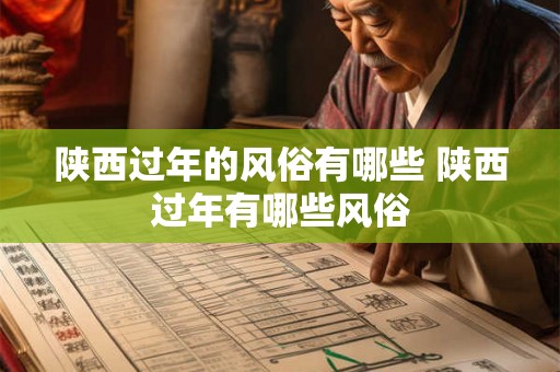 陕西过年的风俗有哪些 陕西过年有哪些风俗