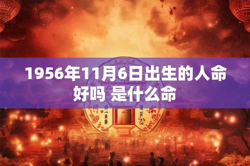 1956年11月6日出生的人命好吗 是什么命 1956年11月6日出生的人命好吗 是什么命