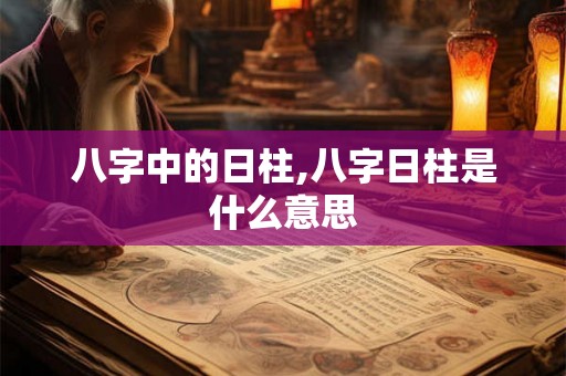 八字中的日柱,八字日柱是什么意思