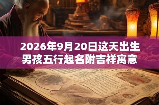 2026年9月20日这天出生男孩五行起名附吉祥寓意
