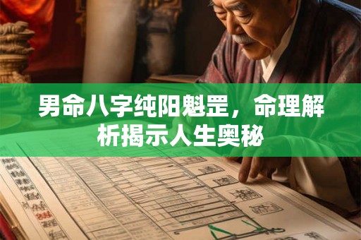 男命八字纯阳魁罡,命理解析揭示人生奥秘 男命八字纯阳魁罡,命理解析揭示人生奥秘