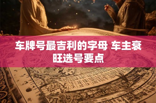 车牌号最吉利的字母 车主衰旺选号要点