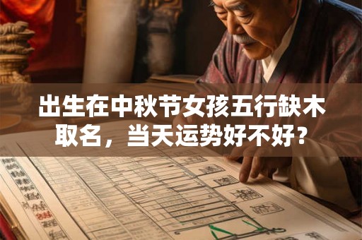 出生在中秋节女孩五行缺木取名，当天运势好不好？