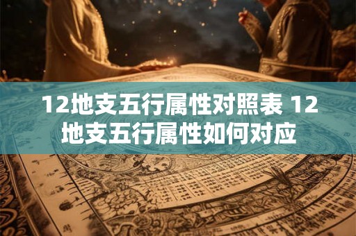 12地支五行属性对照表 12地支五行属性如何对应
