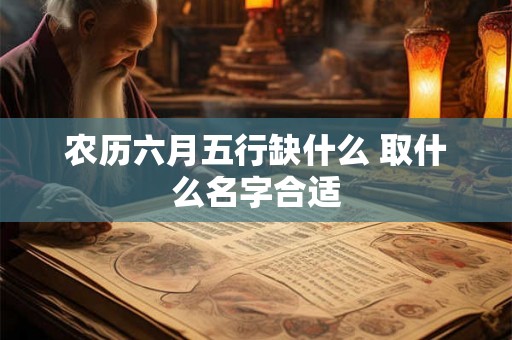 农历六月五行缺什么 取什么名字合适