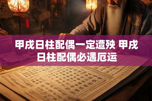 甲戌日柱配偶一定遭殃 甲戌日柱配偶必遇厄运