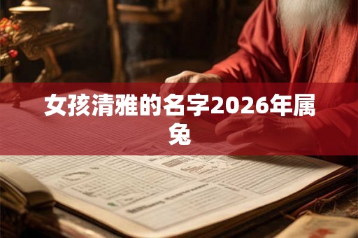 女孩清雅的名字2026年属兔