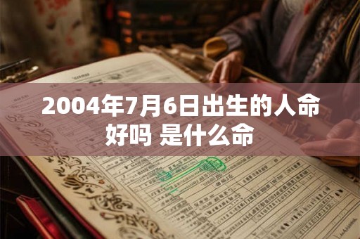 2004年7月6日出生的人命好吗 是什么命