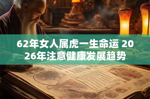 62年女人属虎一生命运 2026年注意健康发展趋势 62年女人属虎一生命运 2026年注意健康发展趋势