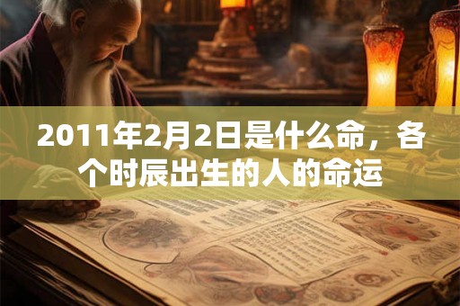 2011年2月2日是什么命，各个时辰出生的人的命运