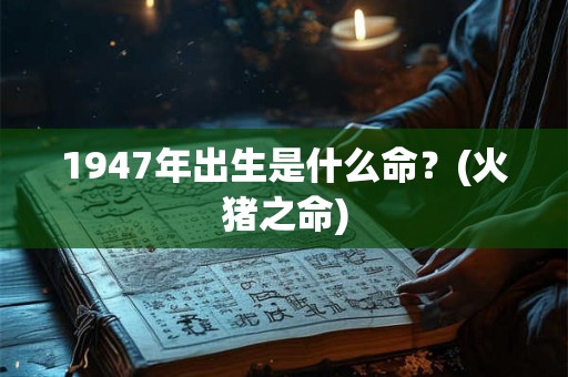 1947年出生是什么命？(火猪之命)