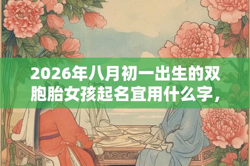 2026年八月初一出生的双胞胎女孩起名宜用什么字,五行属什么 2026年八月初一出生的双胞胎女孩起名宜用什么字,五行属什么