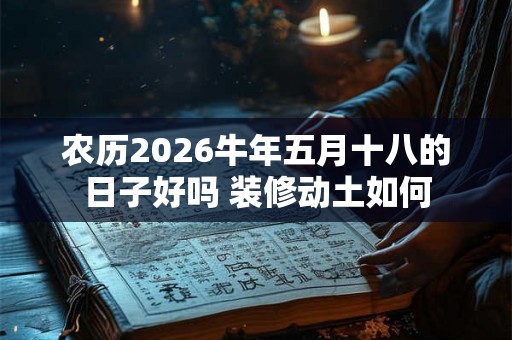 农历2026牛年五月十八的日子好吗 装修动土如何