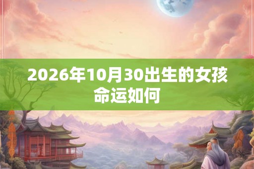 2026年10月30出生的女孩命运如何 2026年10月30出生的女孩命运如何
