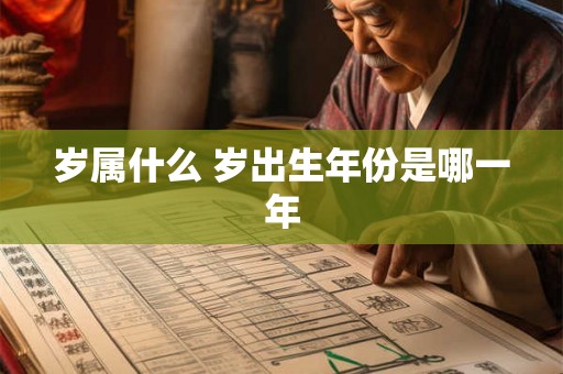岁属什么 岁出生年份是哪一年