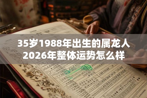 35岁1988年出生的属龙人2026年整体运势怎么样 35岁1988年出生的属龙人2026年整体运势怎么样