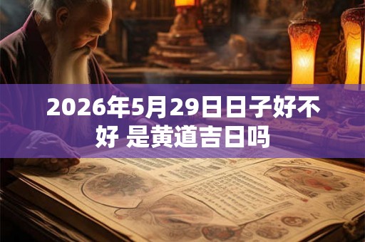2026年5月29日日子好不好 是黄道吉日吗