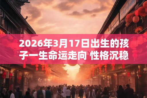 2026年3月17日出生的孩子一生命运走向 性格沉稳聪明伶俐