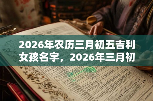 2026年农历三月初五吉利女孩名字，2026年三月初五生宝宝好吗？