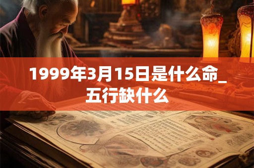 1999年3月15日是什么命_五行缺什么 1999年3月15日是什么命_五行缺什么