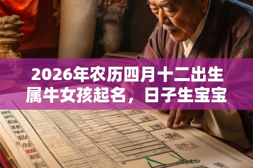 2026年农历四月十二出生属牛女孩起名，日子生宝宝好不好？
