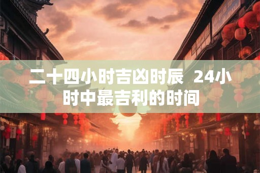 二十四小时吉凶时辰  24小时中最吉利的时间