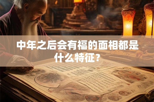 中年之后会有福的面相都是什么特征？