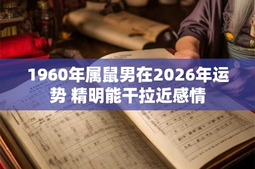1960年属鼠男在2026年运势 精明能干拉近感情