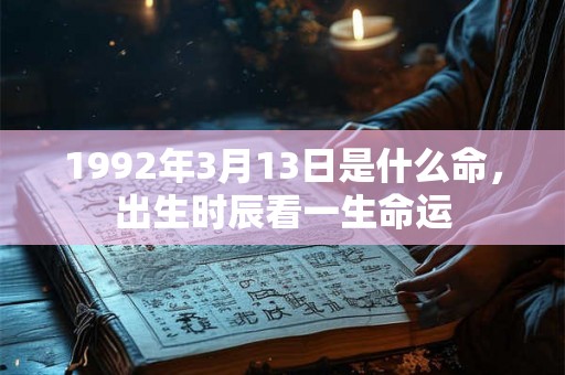 1992年3月13日是什么命,出生时辰看一生命运 1992年3月13日是什么命,出生时辰看一生命运