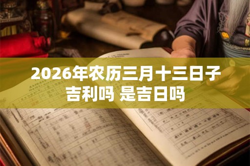 2026年农历三月十三日子吉利吗 是吉日吗 2026年农历三月十三日子吉利吗 是吉日吗