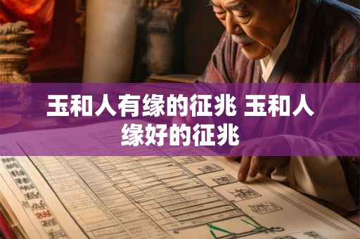 玉和人有缘的征兆 玉和人缘好的征兆