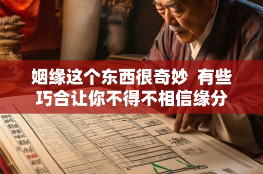 姻缘这个东西很奇妙 有些巧合让你不得不相信缘分 姻缘这个东西很奇妙 有些巧合让你不得不相信缘分