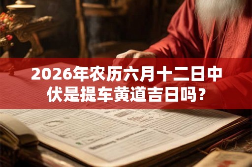 2026年农历六月十二日中伏是提车黄道吉日吗？