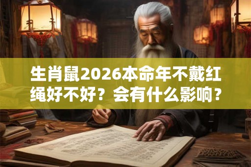生肖鼠2026本命年不戴红绳好不好?会有什么影响? 生肖鼠2026本命年不戴红绳好不好?会有什么影响?
