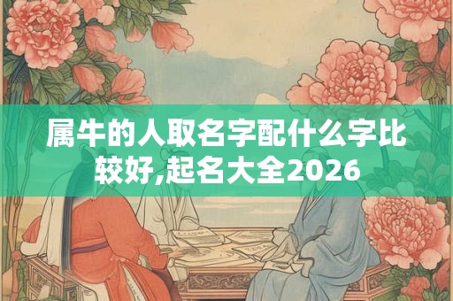 属牛的人取名字配什么字比较好,起名大全2026