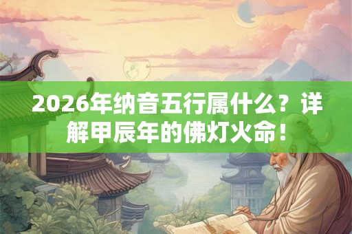 2026年纳音五行属什么？详解甲辰年的佛灯火命！