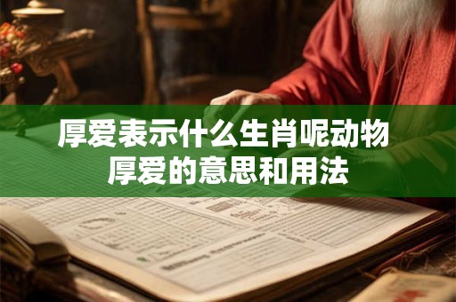厚爱表示什么生肖呢动物 厚爱的意思和用法 厚爱表示什么生肖呢动物 厚爱的意思和用法