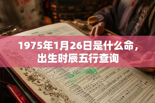 1975年1月26日是什么命，出生时辰五行查询
