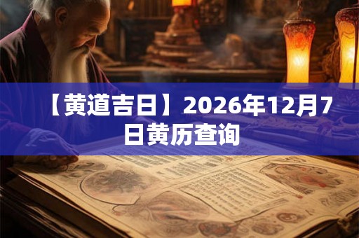 【黄道吉日】2026年12月7日黄历查询 【黄道吉日】2026年12月7日黄历查询