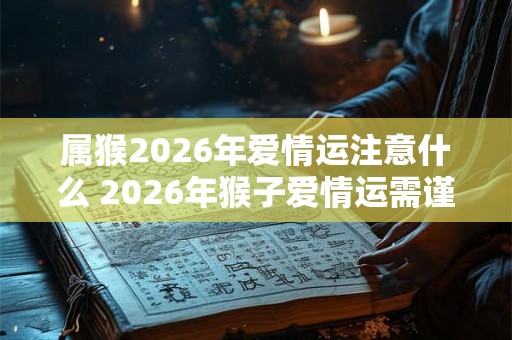 属猴2026年爱情运注意什么 2026年猴子爱情运需谨慎