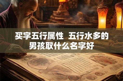 买字五行属性  五行水多的男孩取什么名字好