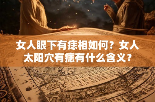 女人眼下有痣相如何？女人太阳穴有痣有什么含义？