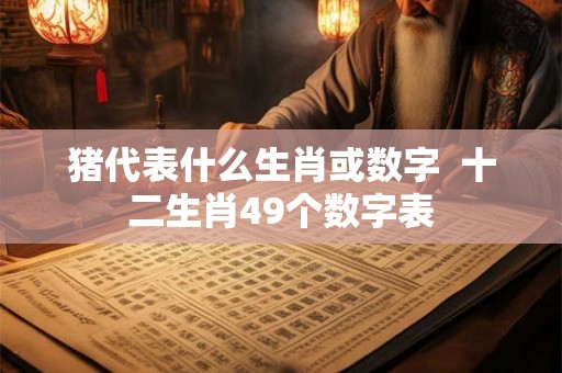 猪代表什么生肖或数字  十二生肖49个数字表