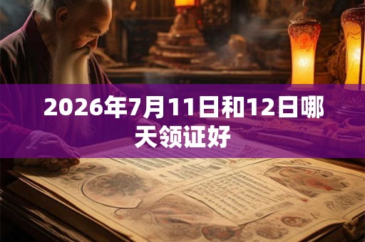 2026年7月11日和12日哪天领证好 2026年7月11日和12日哪天领证好