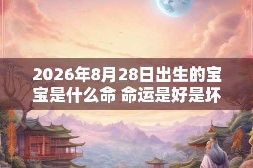 2026年8月28日出生的宝宝是什么命 命运是好是坏