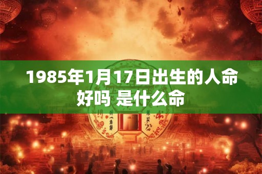 1985年1月17日出生的人命好吗 是什么命