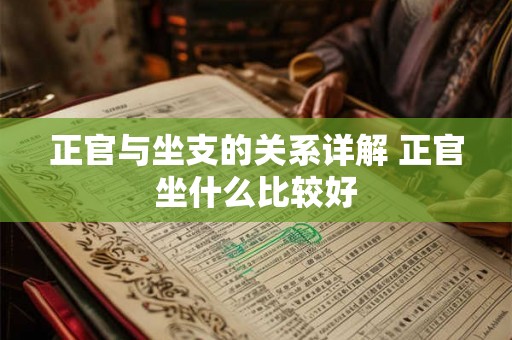 正官与坐支的关系详解 正官坐什么比较好